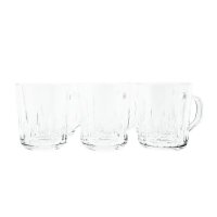 Almina Gözde 6 Tlg. Gläser-Set für Tee, Kaffee mit Muster Transparent 230 ml