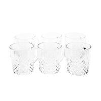 Almina Sefa Gläser-Set Sechsteilig Transparent 230 ml für Tee, Kaffee, Saft