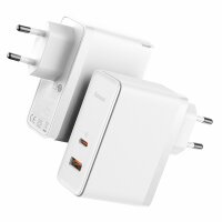 Baseus GaN5 Pro schnelles universelles Wandladegerät GaN USB Typ C / USB 100W PD3.0, QC4.0+, AFC weiß (CCGP090202)