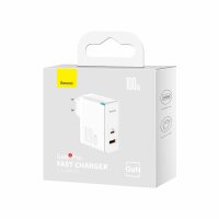 Baseus GaN5 Pro schnelles universelles Wandladegerät GaN USB Typ C / USB 100W PD3.0, QC4.0+, AFC weiß (CCGP090202)