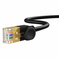 Baseus schnelles RJ45-Kat.-Netzwerkkabel. 7 10 Gbit/s 5 m dünn schwarz