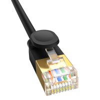 Baseus schnelles RJ45-Kat.-Netzwerkkabel. 7 10 Gbit/s 3 m dünn schwarz