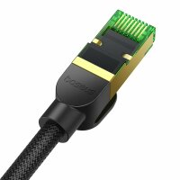 Baseus schnelles RJ45-Kat.-Netzwerkkabel. 8 40 Gbit/s 15 m geflochten schwarz