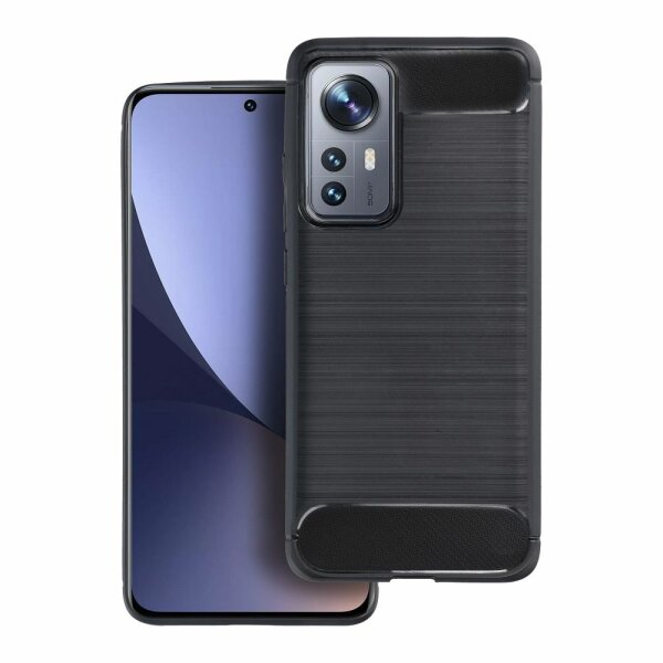 Carbon Case Hülle kompatibel mit SAMSUNG GALAXY A15 5G flexible Silikon Carbon Hülle schwarz