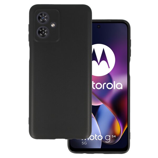 Silikon Hülle kompatibel mit MOTOROLA MOTO G84 5G Case TPU Soft Schwarz-Matt