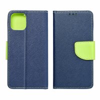 Buch Tasche "Fancy" kompatibel mit XIAOMI 13T Etui mit Standfunktion, Kartenfach Blau-Grün