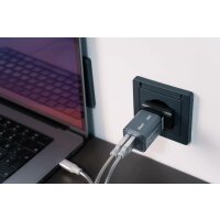 Verbatim GaN Charger 35 W, 2 Ports USB-C Ladegerät, Power Adapter mit USB-C und USB-A, Schnellladegerät als Mehrfachstecker