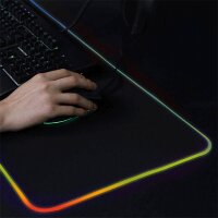 Inca IMP-022 RGB Gaming Mauspad XL 770 x 295 mm verbessert Präzision & Geschwindigkeit Schwarz