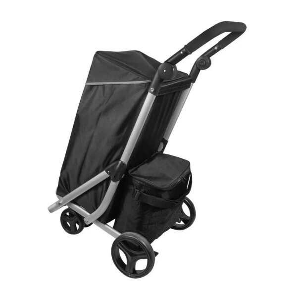 48 L Einkaufswagen + 12 L Kühltasche Einkauf Trolley Trolley Tasche Aluminium Stabil Groß