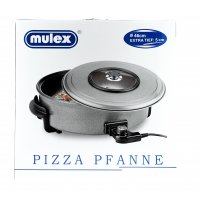 Mulex Pizza Pan Pfanne Ø46cm 1500W Multifunktionspfanne Grillpfanne Antihaftbeschichtet Ø46/5cm