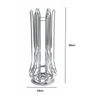 Kaffeekapsel Ständer drehbar für 48 Kapseln kompatibel mit Nespresso Kapselhalter Kapselspender