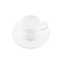 Almina 12 Teiliger Kaffeetassen-Set aus Porzellan Weiß rund Kaffeeservice 200 ml