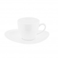 Almina 12 Tlg. Kaffeetassen-Set Weiß aus Porzellan...