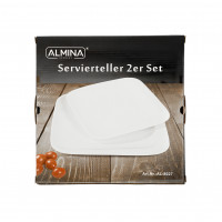 Almina 2 Teiliger Servierteller-Set Weiß aus...