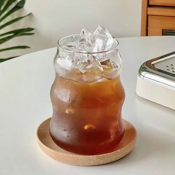 Zoha Glas Bubble Getränkebecher Cocktail- 550 ml - Heißgetränke Kaffeeglas, Borosilikatglas, Hitzebeständig Trinkglas Cocktailgläser Eiskaffeegläser Tee Saft