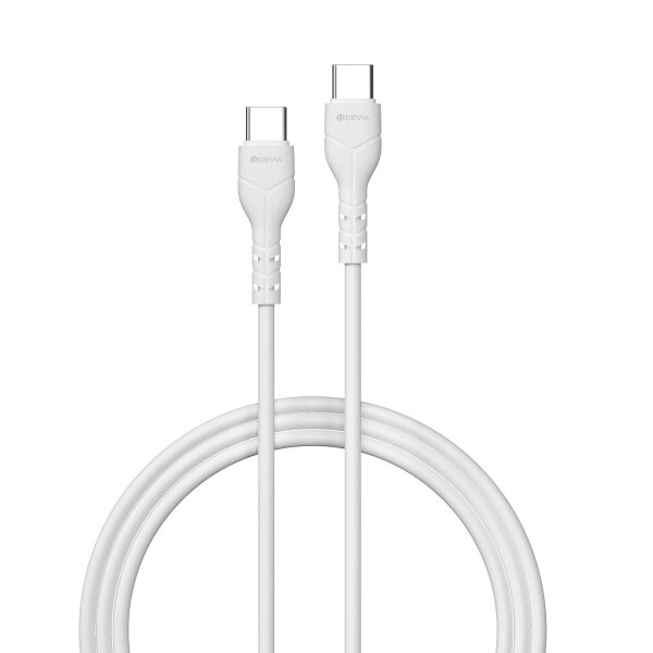 Devia Ladekabel, Datenkabel USB Typ C - USB Typ C 1m in Weiß 3A