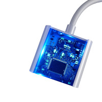 Devia Adapter Smart USB-C - USB-C (Anschluss) + Klinke 3,5mm (Anschluss) weiß