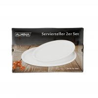 Almina 2er Servierteller-Set Ovalförmig in...