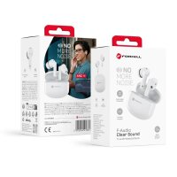 FORCELL F-AUDIO kabellose/Bluetooth-Stereo-Kopfhörer TWS CLEAR Sound weiß