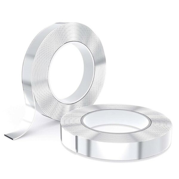 Doppelseitiges 2cm breites wasserdichtes Nano Tape 5m Transparent