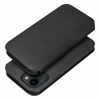 Dual Pocket Holster Buch Tasche kompatibel mit Samsung Galaxy A15 4G/5G Schwarz