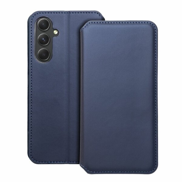 Dual Pocket Holster Buch Tasche kompatibel mit Samsung Galaxy A55 5G Blau