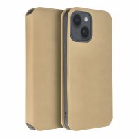 Dual Pocket Holster Buch Tasche kompatibel mit Samsung Galaxy A55 5G Gold