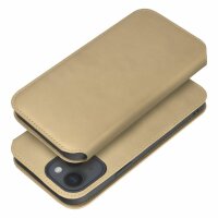 Dual Pocket Holster Buch Tasche kompatibel mit Samsung Galaxy A55 5G Gold