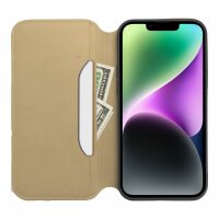 Dual Pocket Holster Buch Tasche kompatibel mit Samsung Galaxy A55 5G Gold