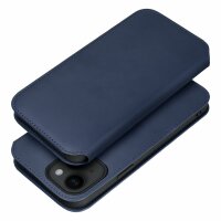 Dual Pocket Holster Buch Tasche kompatibel mit Samsung Galaxy A35 5G Blau