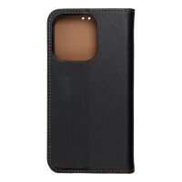 Smart Pro Echt Leder Hülle Tasche kompatibel mit Xiaomi Redmi 13c Schwarz