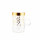 Almina 12-Teiliges Teegläser-Set mit Henkel silberne und goldene Details 100 ml