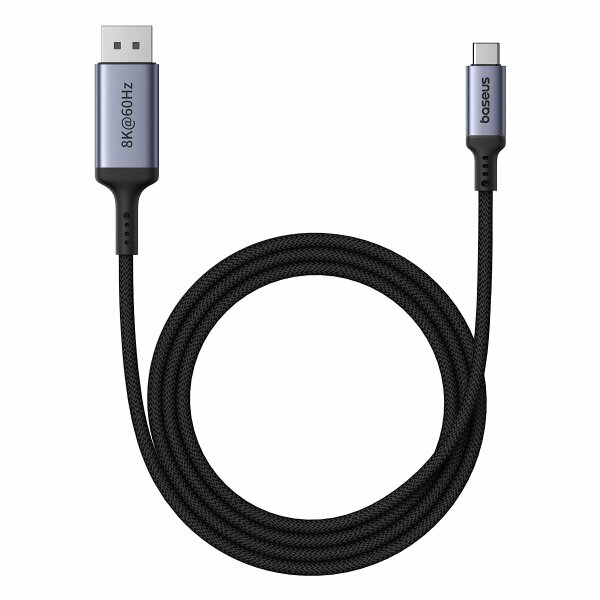 Baseus High Definition Series USB-C auf DisplayPort 1.4 8K 60Hz Unidirektionales Kabel Schwarz