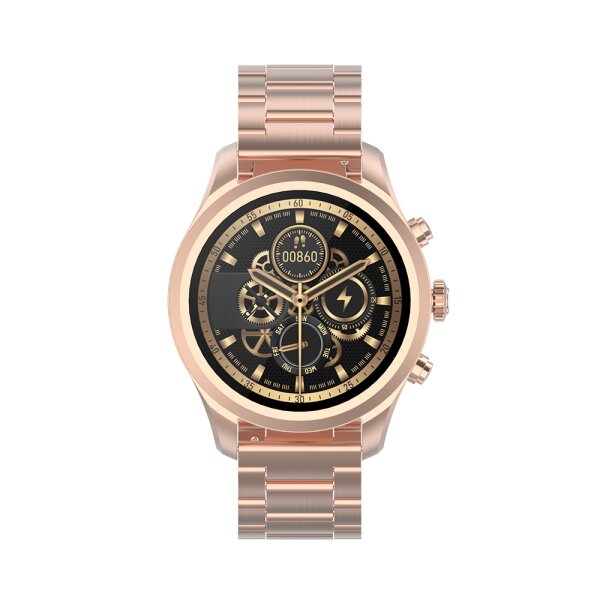 Forever Smartwatch Verfi SW-800 gold Gesundheitsbegleiter mit Amoled-Display Wasserfest