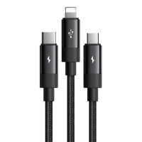 3in1 USB to USB-C / iPhone-Kabel / Micro-USB Kabel...