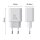 EU Joyroom JR-TCF05 20W USB-A USB-C-Ladegerät + USB-C-Kabel – Weiß