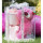 Teddybär und Seifenblumen Bouquet LED 22x22x29cm Pink