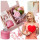 Geschenkpackung mit Seifenrosenstrauß & Duftstäbchen Pink