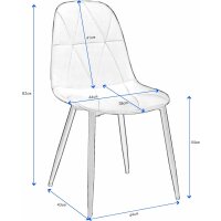 4er Set Esszimmerstühle mit Rückenlehne, Küchenstuhl mit Samtbezug Polsterstuhl aus Metall, ergonomischer Stuhl für Esstisch, Dunkelgrün