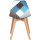 4 Esszimmerstühlen, Mehrfarbiger Patchwork-Esszimmerstuhl, Stoffstuhl mit Massivholzbeinen für Esszimmer, Wohnzimmer (Blau)