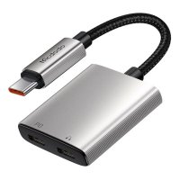 Mcdodo 2 in 1 Audio-Adapter USB-C auf 2x USB-C Laden und Audiowiedergabe