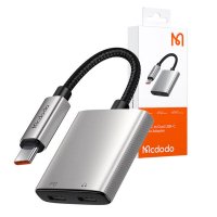 Mcdodo 2 in 1 Audio-Adapter USB-C auf 2x USB-C Laden und Audiowiedergabe