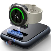 Joyroom JR-WQW02 kabelloses Ladegerät kompatibel mit Samsung Galaxy Watch Smartwatches – Schwarz