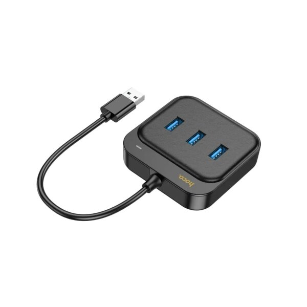 HOCO HUB-Adapter 4in1 USB auf USB3.0*3+RJ45 100 Mbit/s Gigabit Ethernet 0,2 m HB35 schwarz