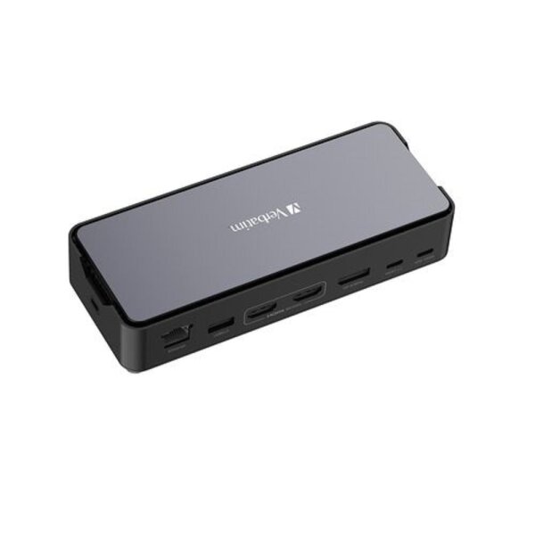 Docking Station, USB-C Pro, CDS-15S, 15-Port 4x USB 2.0/3.2-A, 2x USB 3.2-C, 2x HDMI 8K, DP RJ45, Audio, SD, microSD, SSD Slot M.2