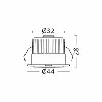 LED Einbauspot Minispot 3W IP54 rund weiß/schwarz/silber Ø 3,2 cm (deckenausschnitt) warmweiß (3000 K)