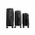 3 Tlg. Koffer-Set Schwarz mit 4 Rädern Hartschale mit Kantenschutz 360° drehbar