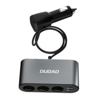 Dudao Autoladegerät 2x USB / 3x Zigarettenanzünder-Splitter schwarz (R1Pro schwarz)
