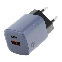 Forcell F-Energy Ladegerät mit USB C und USB A Buchsen - 3A 33W mit PD und Quick Charge 4.0 Funktion