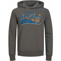 JJELOGO SWEAT HOOD 2 COL 23/24 NOOS Dark Grey Melange